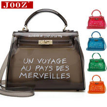 Load image into Gallery viewer, Clear Transparent PVC Shoulder Bags Women Candy Color Women